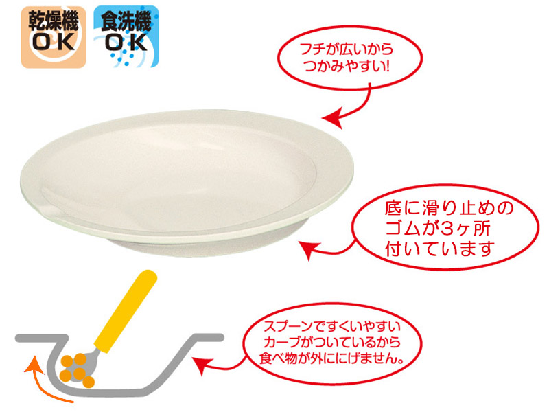 すくいやすい皿